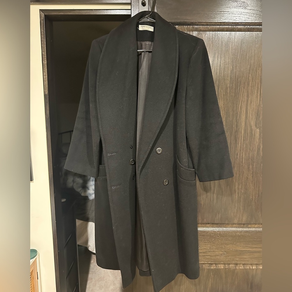 Forecaster of Boston Black Double Breasted Overcoat